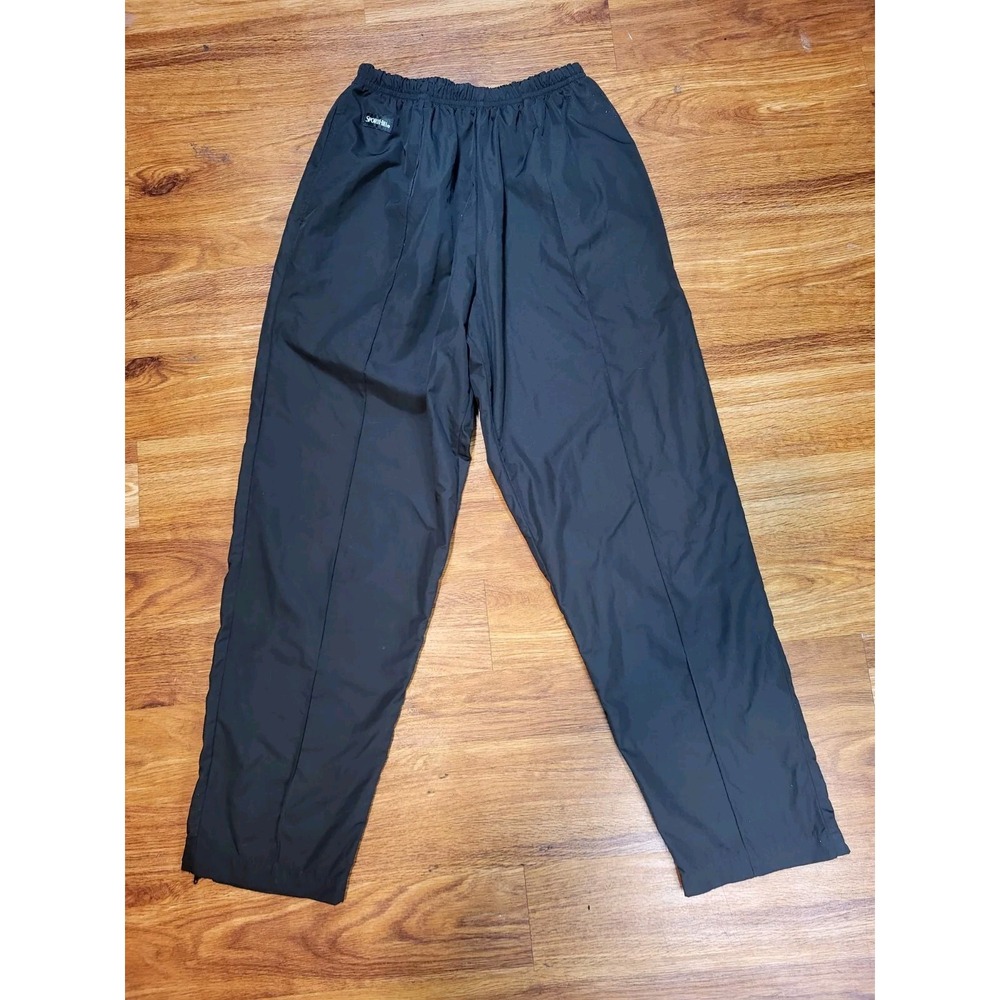 Sporthill Pants Men's S Black Jogger‎ Zipped Pockets Drawstring Waist Ankle Zips